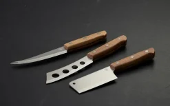 Morsø Foresta cheese knife 3 pieces, Oak-stainless steel BrownSilver-coloured New