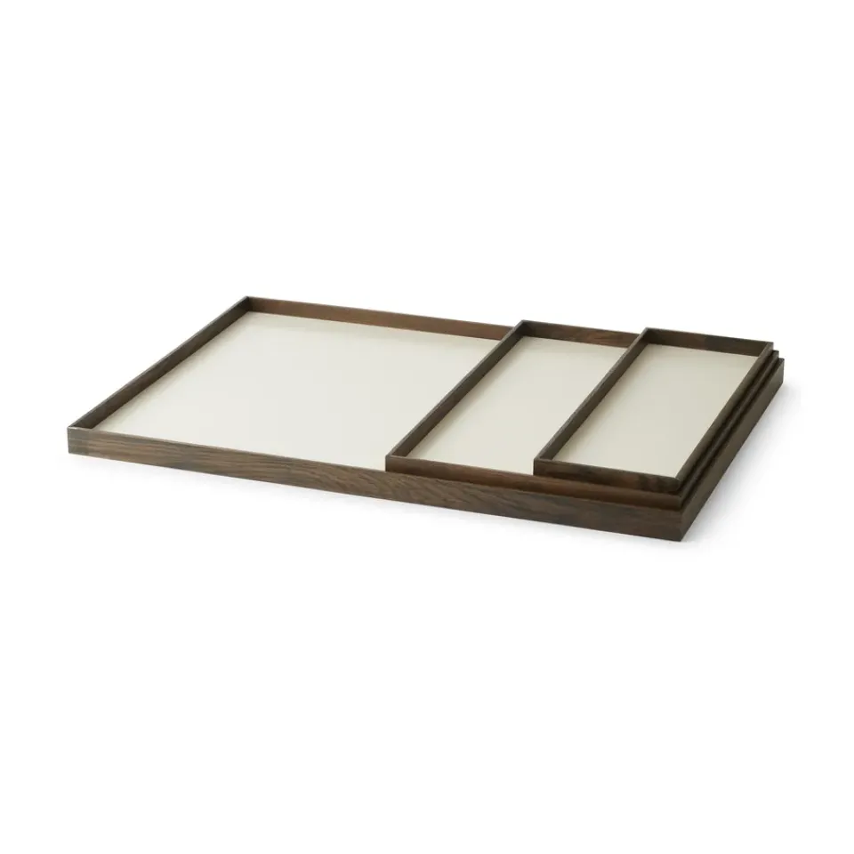Gejst Frame tray large 35.5x50.6 cm, Smoked oak-beige BrownBeige Outlet