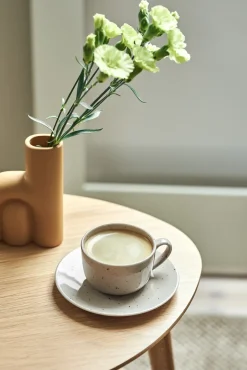 Scandi Living Freckle cup with saucer 26 cl, Beige Sale