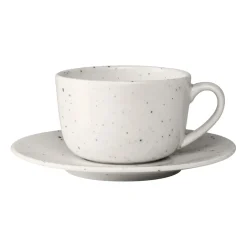 Scandi Living Freckle cup with saucer 26 cl, White Outlet