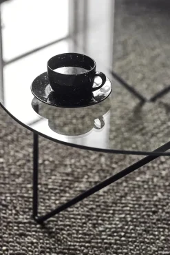 Scandi Living Freckle cup with saucer 26 cl, Black Discount