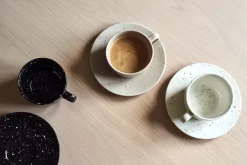 Scandi Living Freckle cup with saucer 26 cl, Black Discount