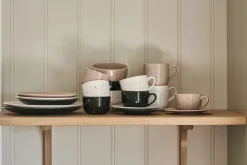 Scandi Living Freckle cup with saucer 26 cl, Black Discount
