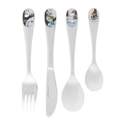 Moomin Arabia Friends forever cutlery set children 4-piece, Multi Silver-coloured Best