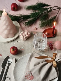 Broste Copenhagen Fryd fabric napkins 45x45 cm 4 pieces, Light warm grey-beige GreyBeige Discount