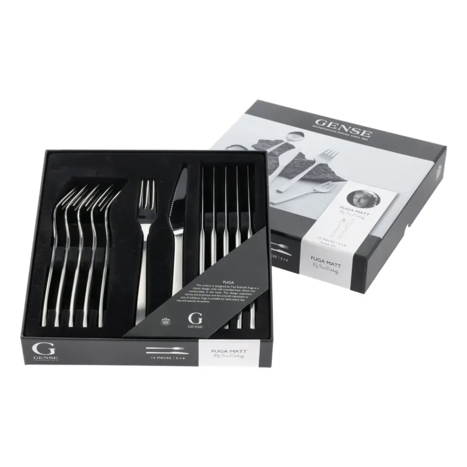 Gense Fuga grill cutlery 12 pieces, Stainless steel Silver-coloured Outlet
