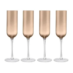 Blomus Fuumi champagne glass 22 cl 4-pack, Coffee-clear Brown