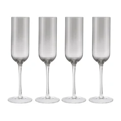 Blomus Fuumi champagne glass 22 cl 4-pack, Smoke-clear Grey Discount