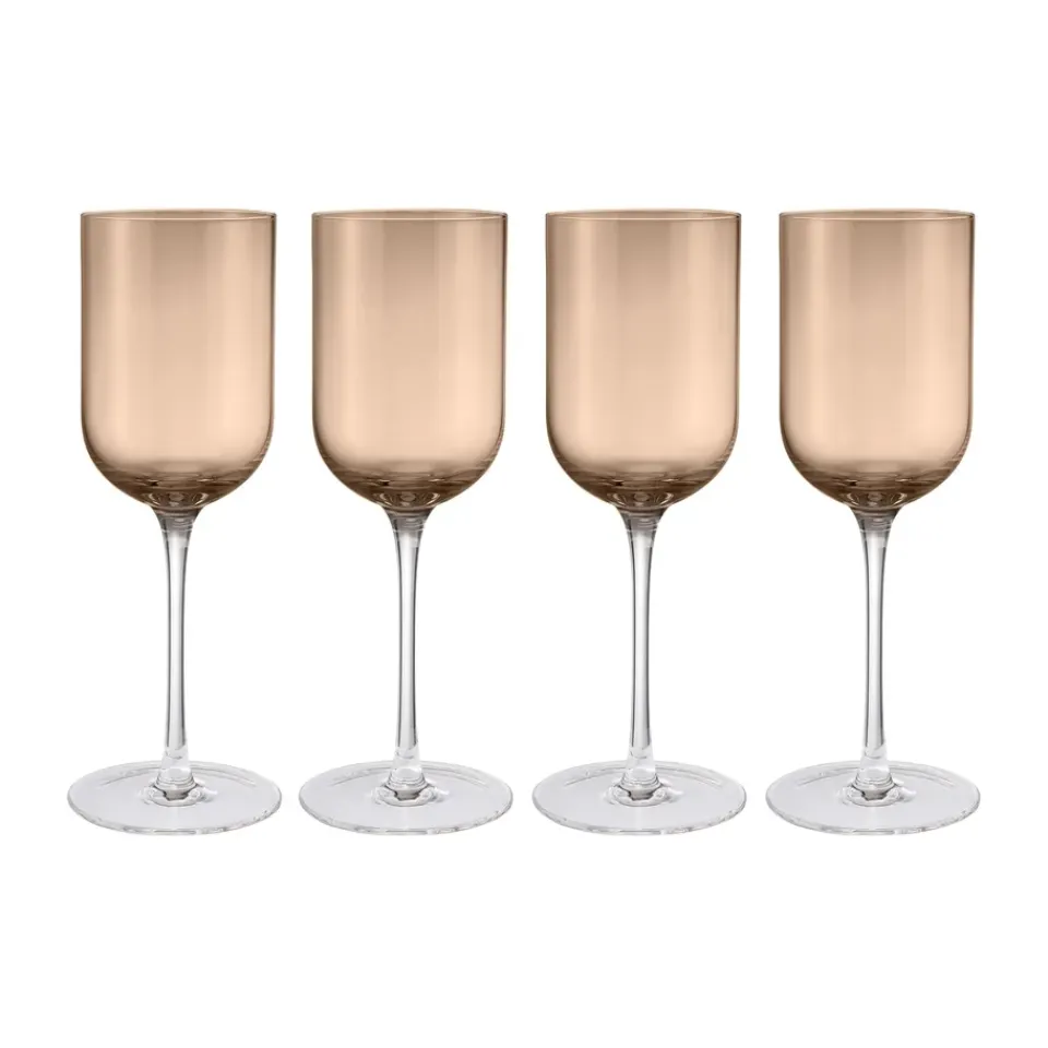 Blomus Fuumi wine glass 31 cl 4-pack, Coffee-clear Brown Clearance