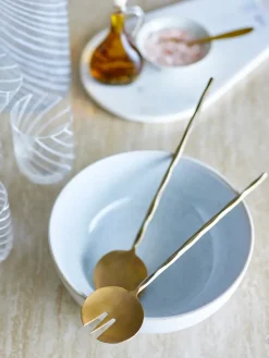Bloomingville Gaith salad servers 2-piece, Brass Gold-coloured Discount