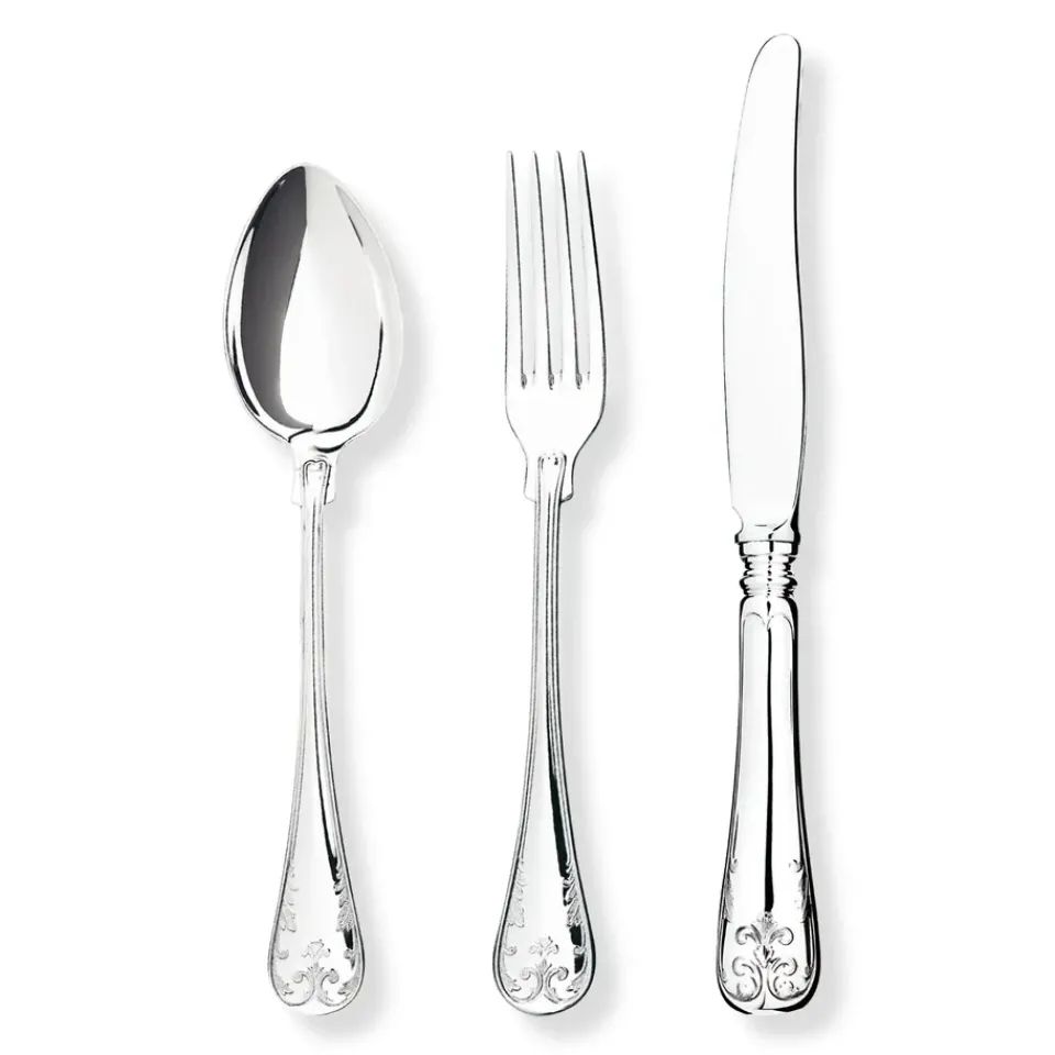 Gense Gammal Fransk fork silver nickle, 20 cm Silver-coloured Discount