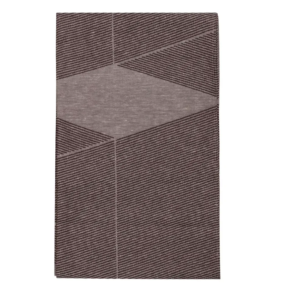 NJRD Geometric tablecloth 147x250 cm, -white Brown Clearance