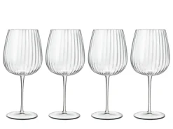 Luigi Bormioli Gin & tonic glasses burgundy optica 4-pack, 75 cl Transparent New