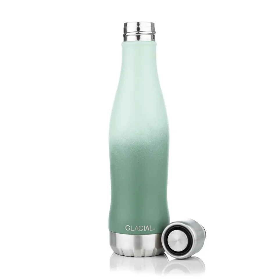Glacial water bottle active 400 ml, fade Green Outlet
