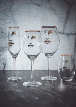 Carolina Gynning Gold Edition Piece of Me rosé-/white wine glass, 40 cl Gold-colouredTransparent Online