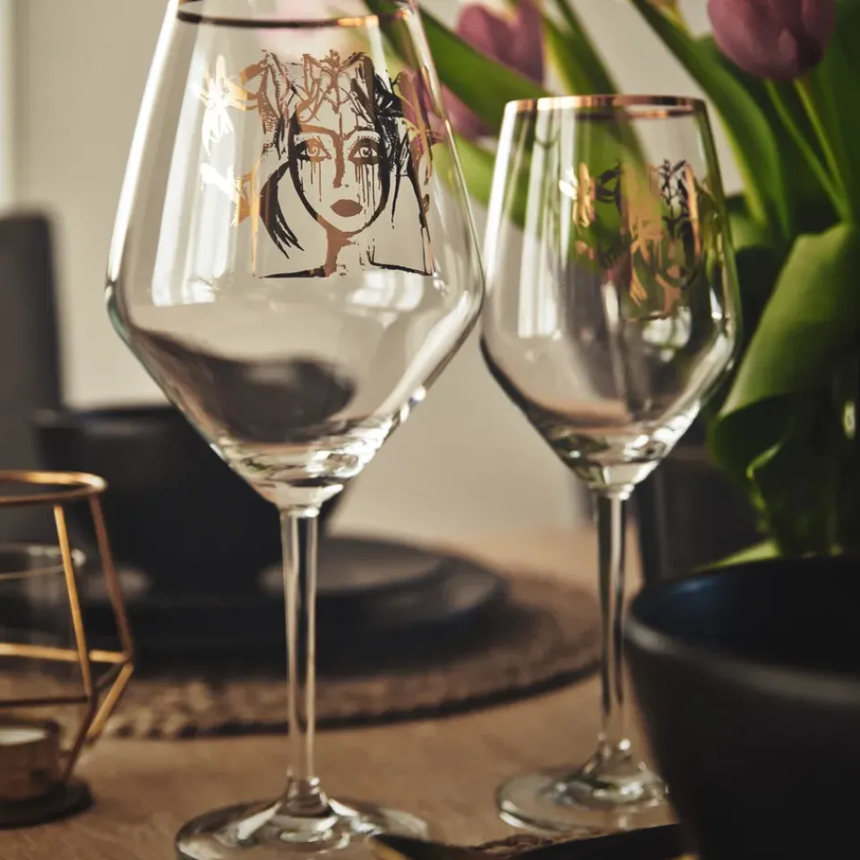 Carolina Gynning Gold Edition Slice of Life wine glass, 75 cl Gold-coloured