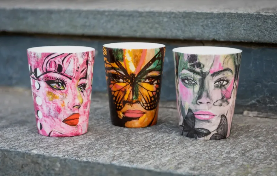 Carolina Gynning Golden Butterfly mug 35 cl, 35 cl Multi Best