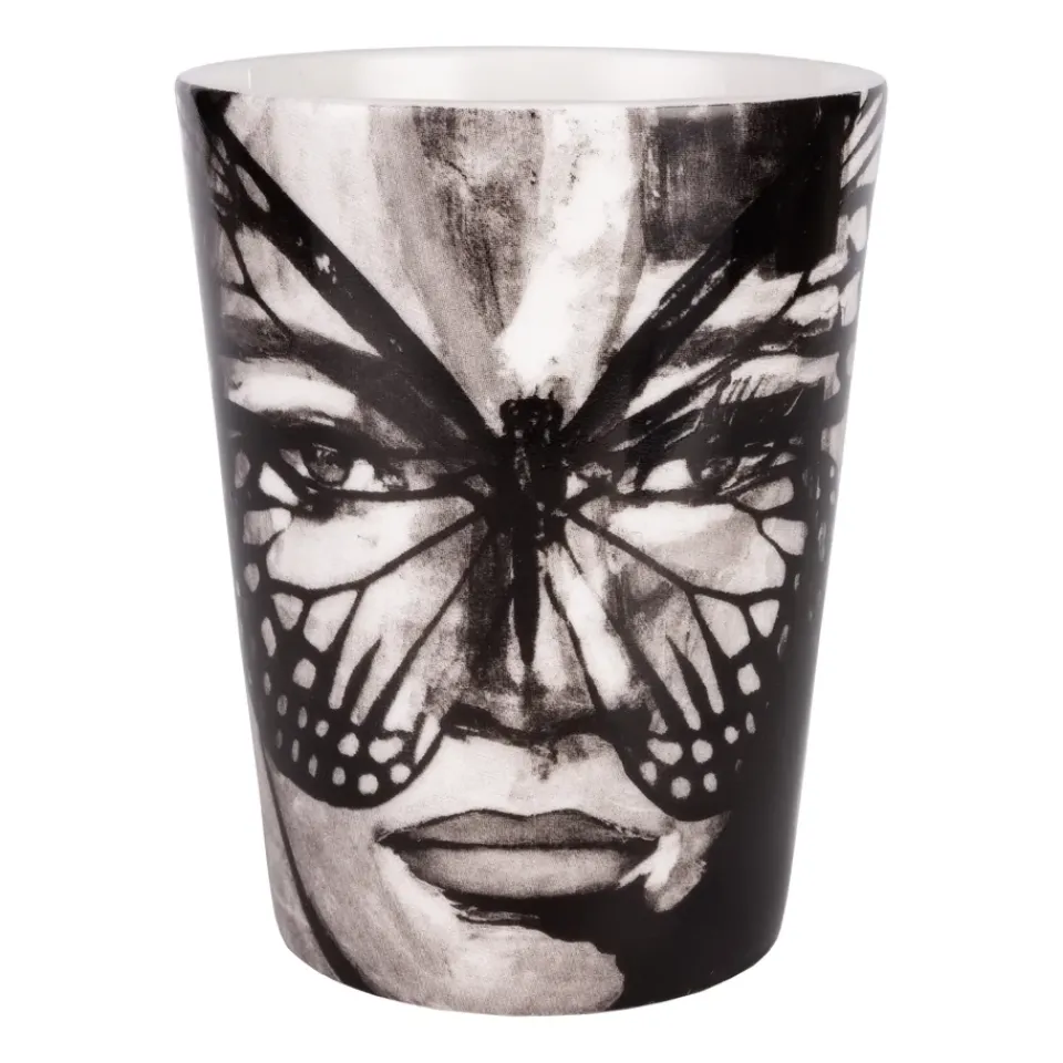 Carolina Gynning Golden Butterfly mug 35 cl, Black-white BlackWhite Online