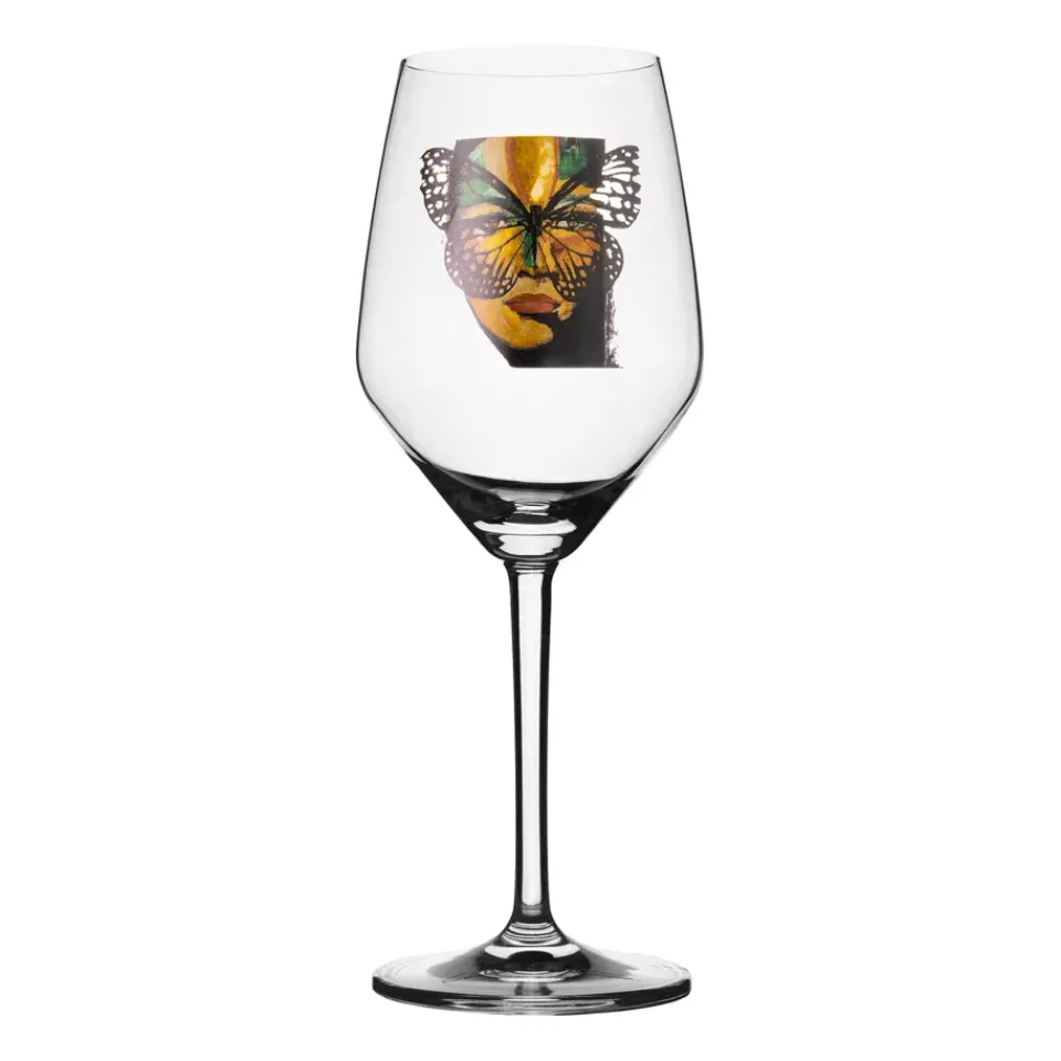 Carolina Gynning Golden Butterfly rosé glass 40 cl, Clear Transparent Clearance