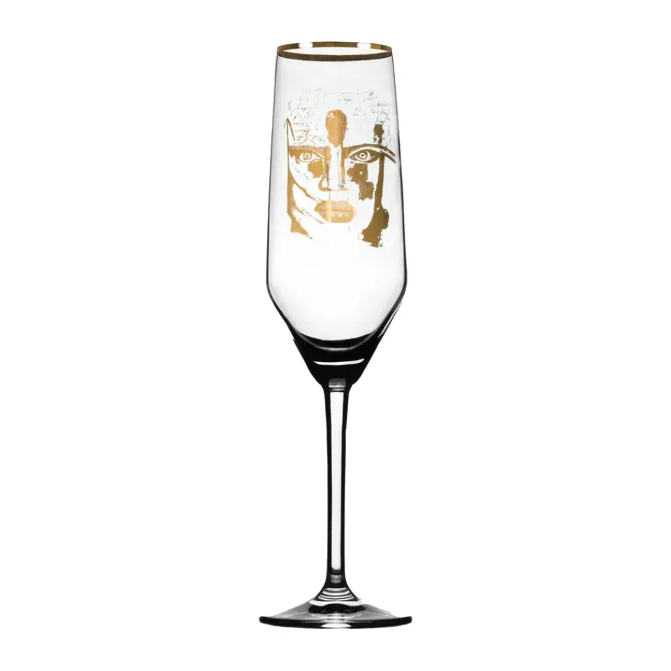 Carolina Gynning Golden Dream champagne glass, 30 cl Gold-colouredTransparent Discount