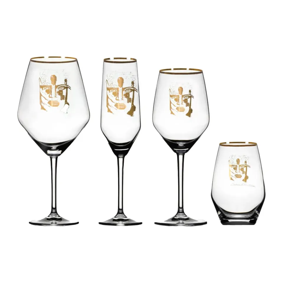 Carolina Gynning Golden Dream wine glass, 75 cl Gold-colouredTransparent Clearance