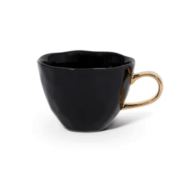 URBAN NATURE CULTURE Good Morning cappuccino mug 30 cl, Black Gold-colouredBlack New