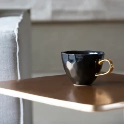 URBAN NATURE CULTURE Good Morning cappuccino mug 30 cl, Black Gold-colouredBlack New