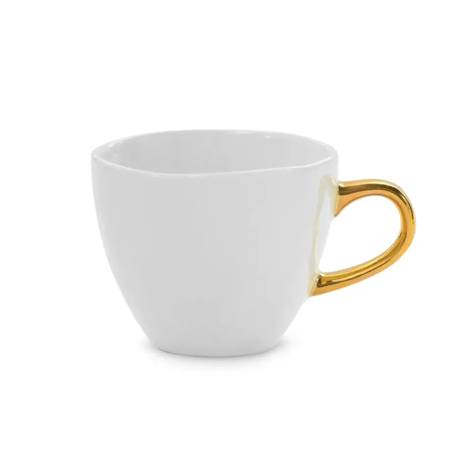 URBAN NATURE CULTURE Good Morning Coffee cup mini 17.5 cl, white Gold-colouredWhite