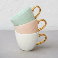 URBAN NATURE CULTURE Good Morning Coffee cup mini 17.5 cl, white Gold-colouredWhite