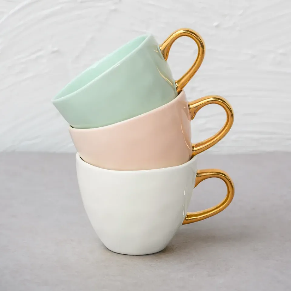 URBAN NATURE CULTURE Good Morning Coffee cup mini 17.5 cl, white Gold-colouredWhite