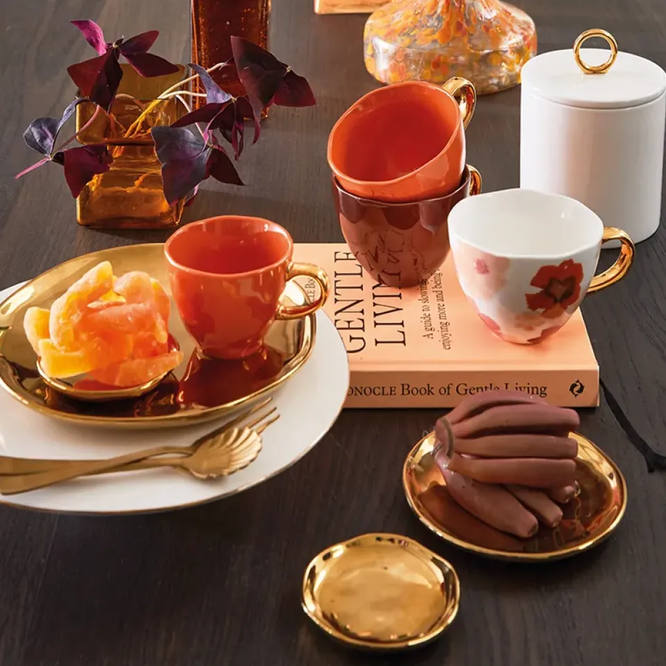 URBAN NATURE CULTURE Good Morning plate small Ø9 cm, Gold Gold-coloured Outlet