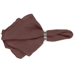 Broste Copenhagen Gracie linen napkins, aubergine Purple Clearance