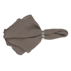 Broste Copenhagen Gracie linen napkins, brown-grey BrownGrey Online