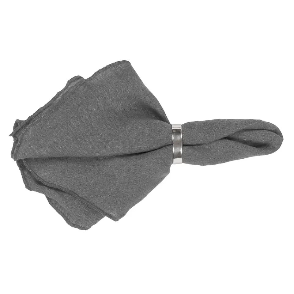 Broste Copenhagen Gracie linen napkins, Grey Clearance