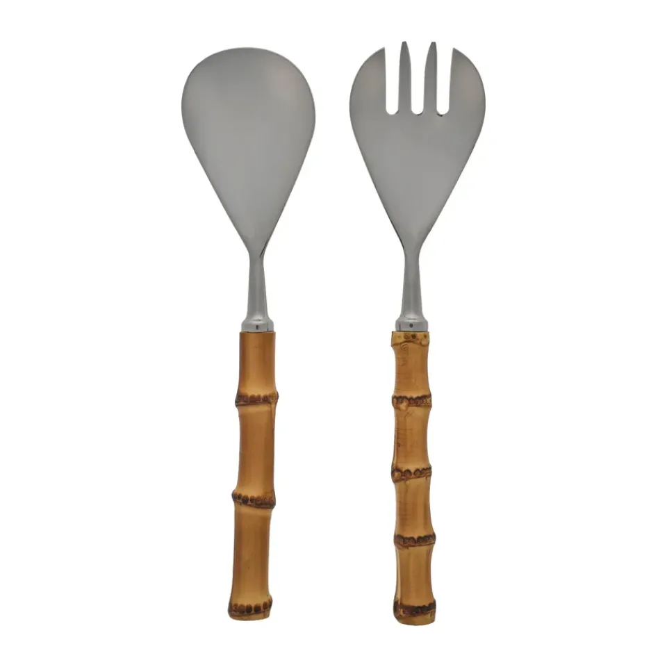 Scandi Living Grove salad servers, 2 parts Brown Online