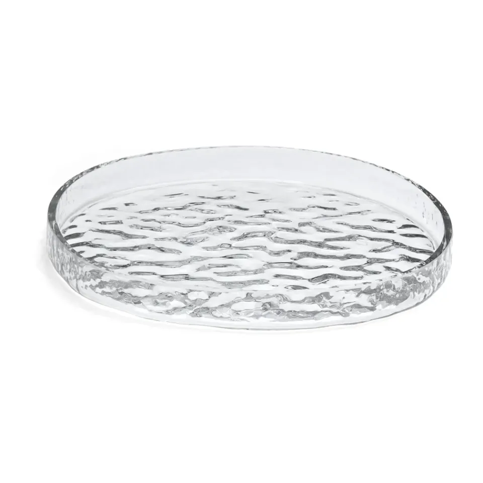 Cooee Design Gry platter decorative tray Ø28 cm, Clear Transparent Clearance