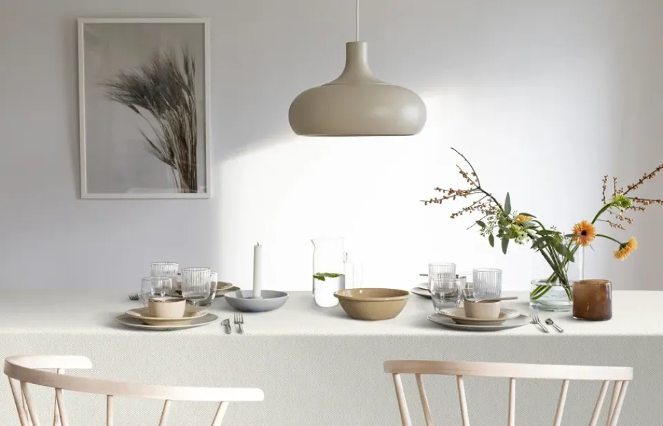 Ekelund Linneväveri Gåsöga tablecloth unbleached, 150x350 cm Beige Outlet