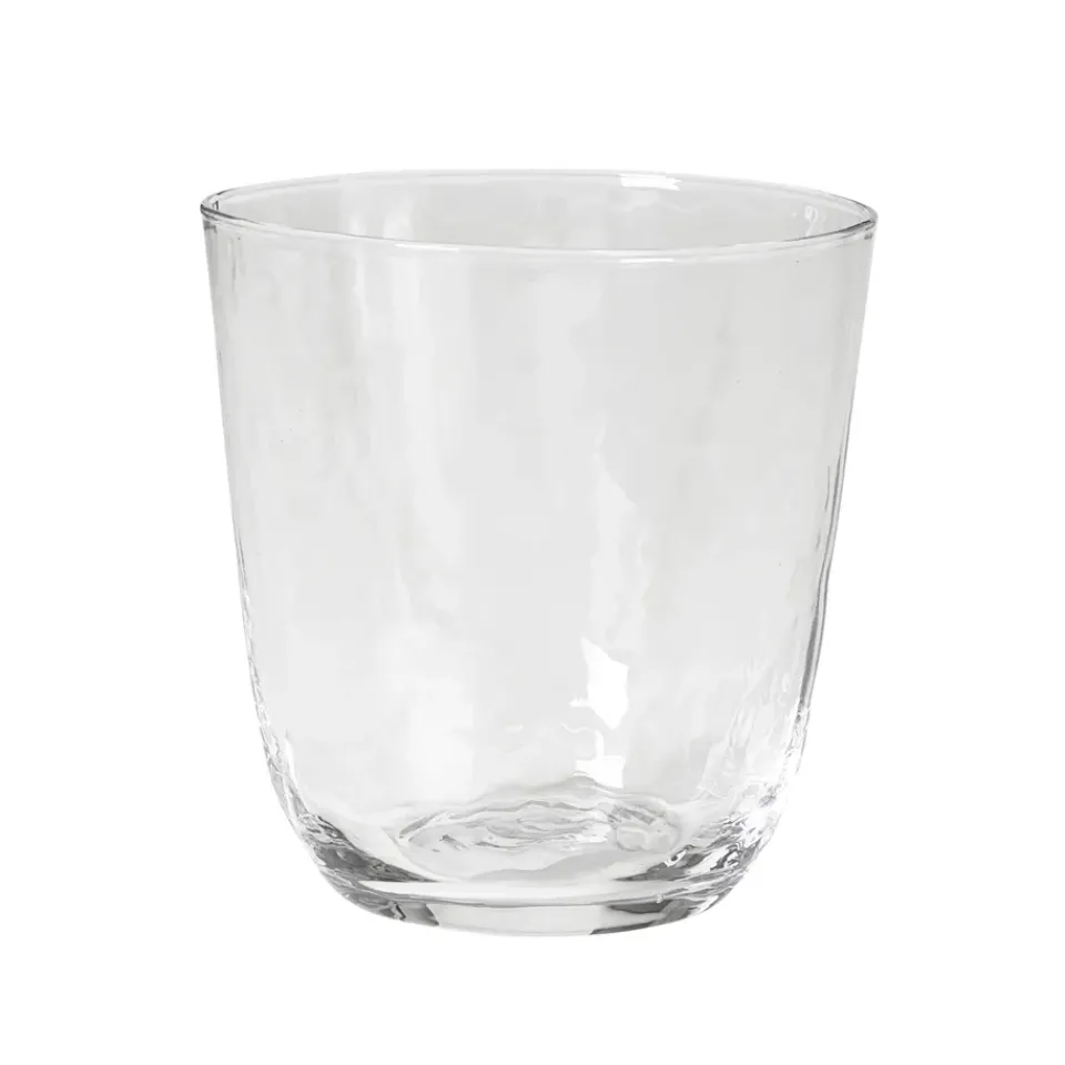Broste Copenhagen Hammered drinking glass 33.5 cl, Klar Transparent Best