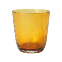 Broste Copenhagen Hammered drinking glass 33.5 cl, amber Orange Best