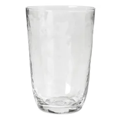 Broste Copenhagen Hammered drinking glass 50 cl, Klar Transparent Best