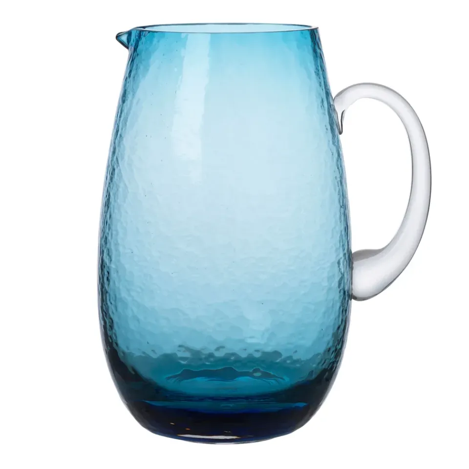 Broste Copenhagen Hammered jug, Blue Clearance