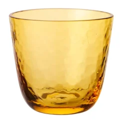 Broste Copenhagen Hammered tumbler 15 cl, Amber Yellow Hot
