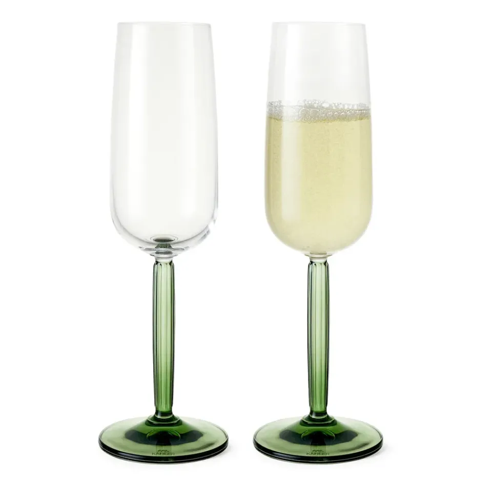 Kähler Hammershøi champagne glass 24 cl 2pack, Green Discount