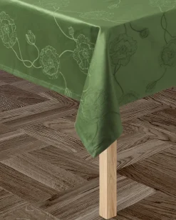 Kähler Hammershøi Poppy damask tablecloth , 150x370 cm Green Outlet