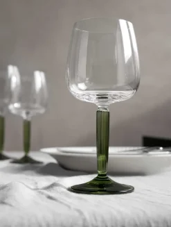Kähler Hammershøi red wine glass 49 cl 2-pack, Clear- Green Clearance