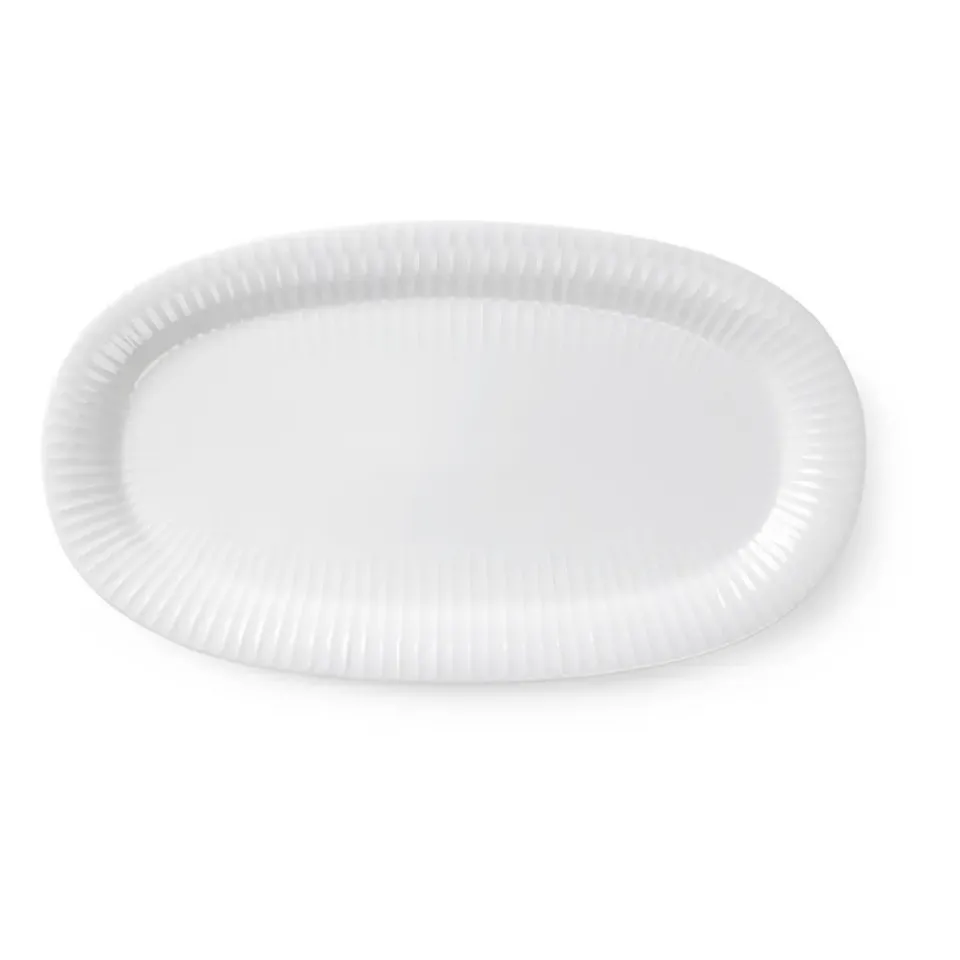Kähler Hammershøi serving plate oval 40x22.5 cm, White Best