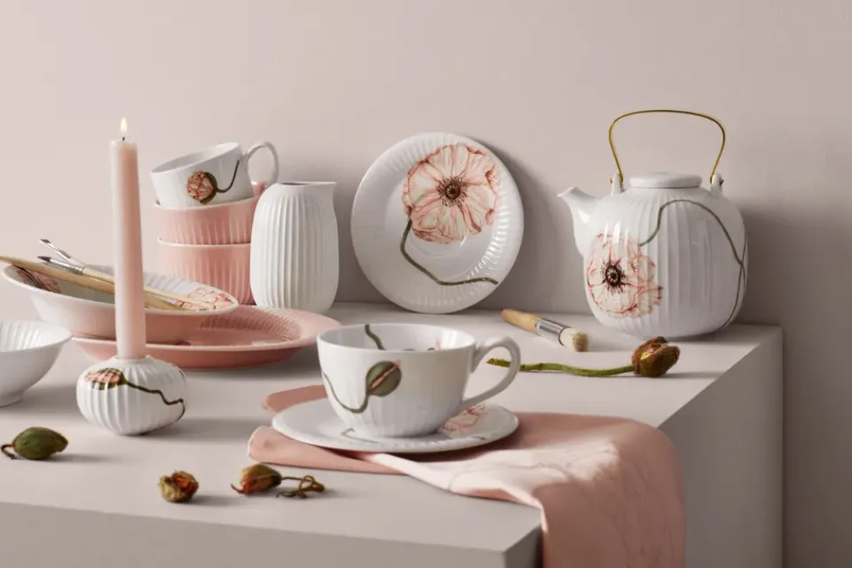 Kähler Hammershøi serving platter, Nude Pink Hot
