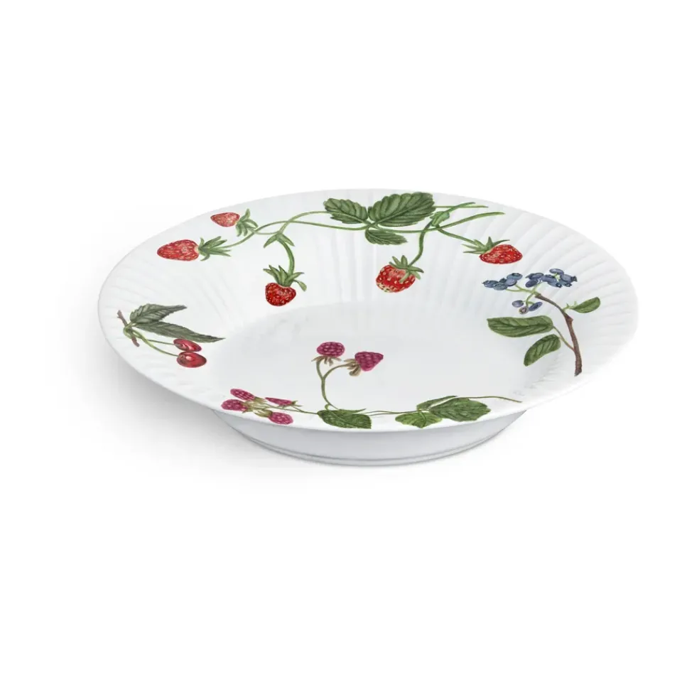 Kähler Hammershøi Summer deep plate Ø21 cm, Summer berries White Discount