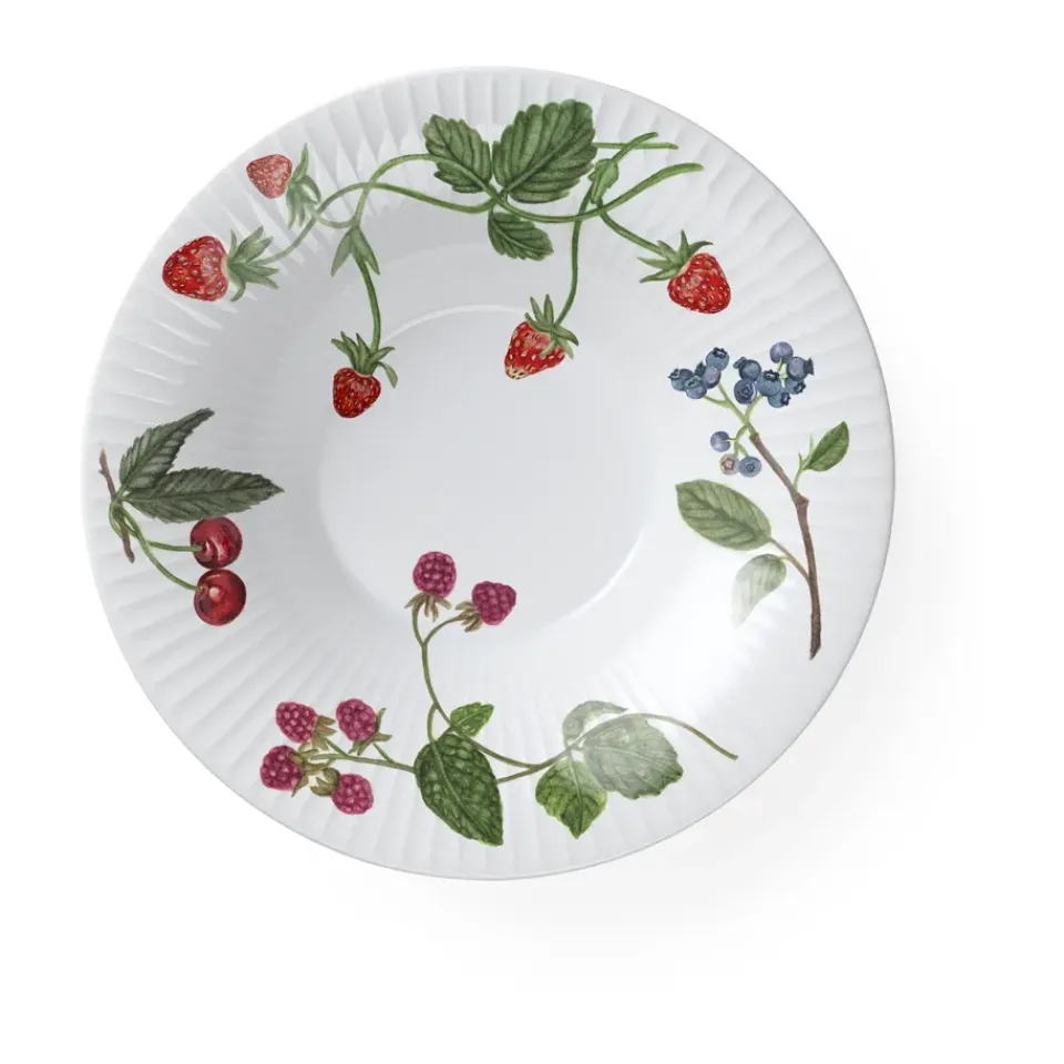 Kähler Hammershøi Summer deep plate Ø21 cm, Summer berries White Discount