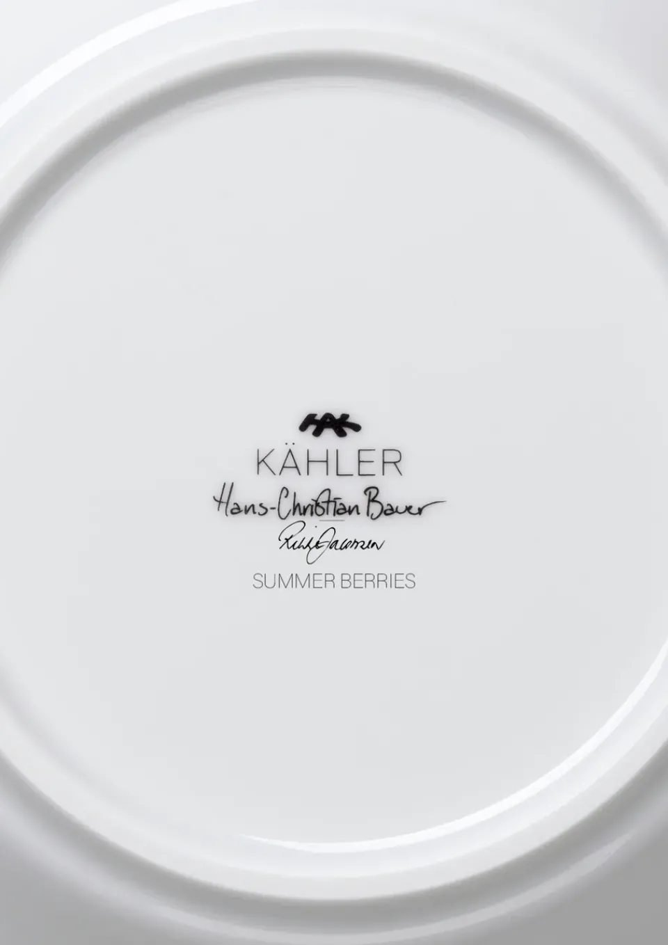 Kähler Hammershøi Summer deep plate Ø21 cm, Summer berries White Discount